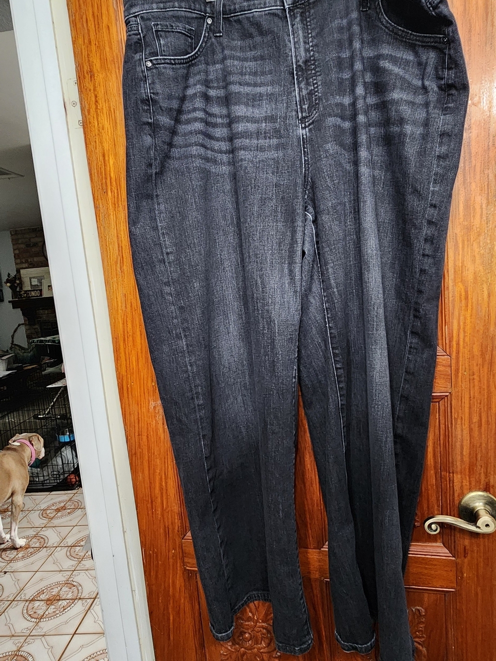 CHICO'S Black High-Rise Straight Leg Jeans (Size 4)